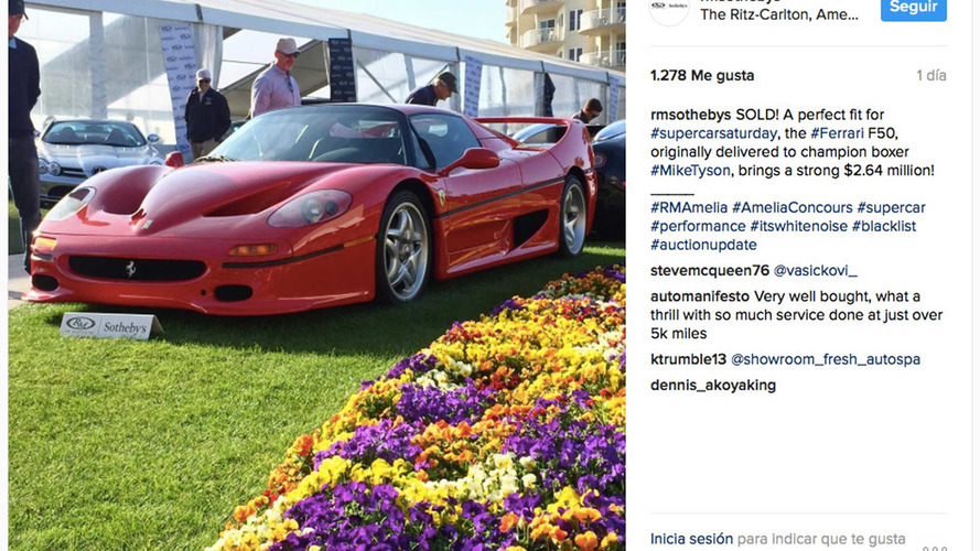 Ferrari F50 Mike Tyson subastado