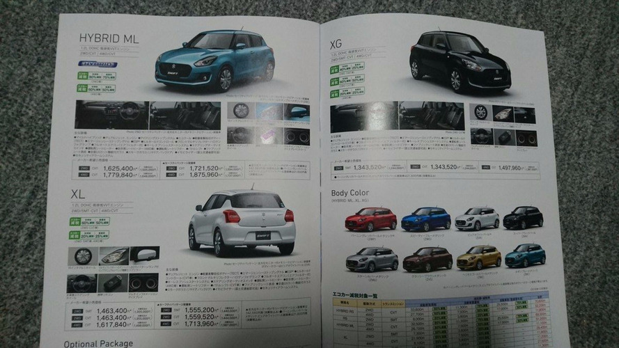 2017 Suzuki Swift Japon broşürü