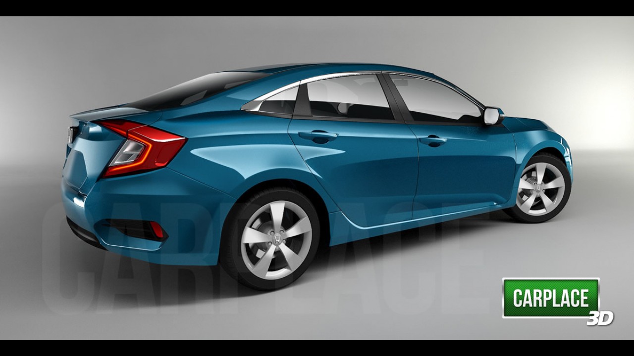 Novo Honda Civic 2016: veja imagens em 3D exclusivas!