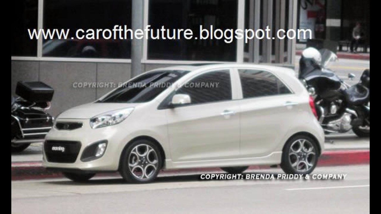 Novo Kia Picanto 2012 é flagrado sem disfarces