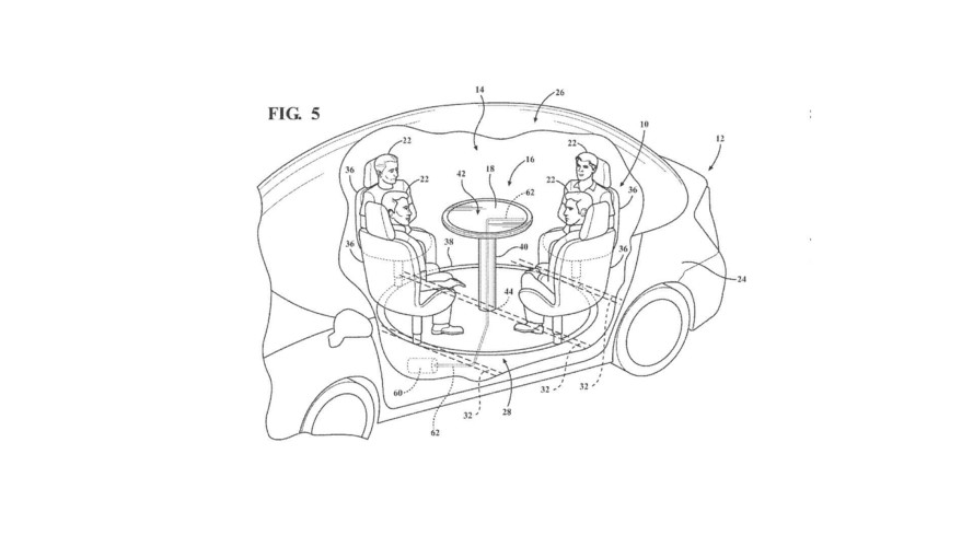 Ford Retractable Table Patent