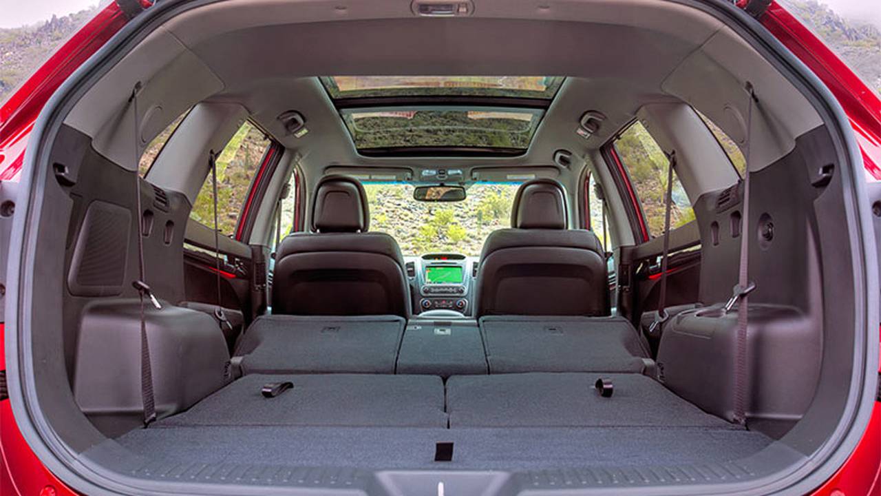 2014 Kia Sorento seats folded