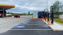 Kempower S-Series fast chargers at Shell station in Norway