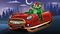 Mini-Schlitten des Weihnachtsmanns