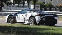 Ferrari V6 hybrid test mule spy photo