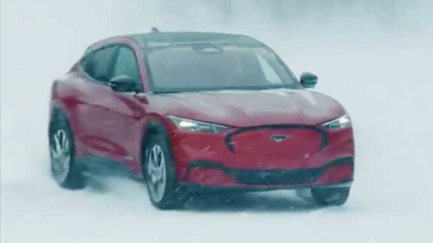 Ford F-150 BEV And Mustang Mach-E Make Snow Angels