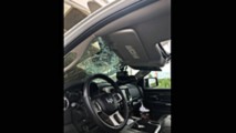 Boat crashes into Ram pickup