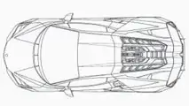 Nuova Lamborghini V12, i disegni tecnici