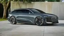 Angle avant latéral de l'Audi A6 Avant E-Tron Concept