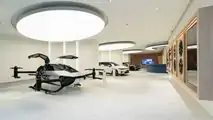 XPENG P5 showroom with flying car