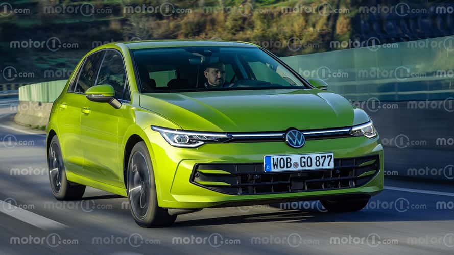 Volkswagen Golf Restyling Motor1.com Rendering