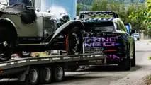 Porsche Cayenne Electric attracts classic car trailers