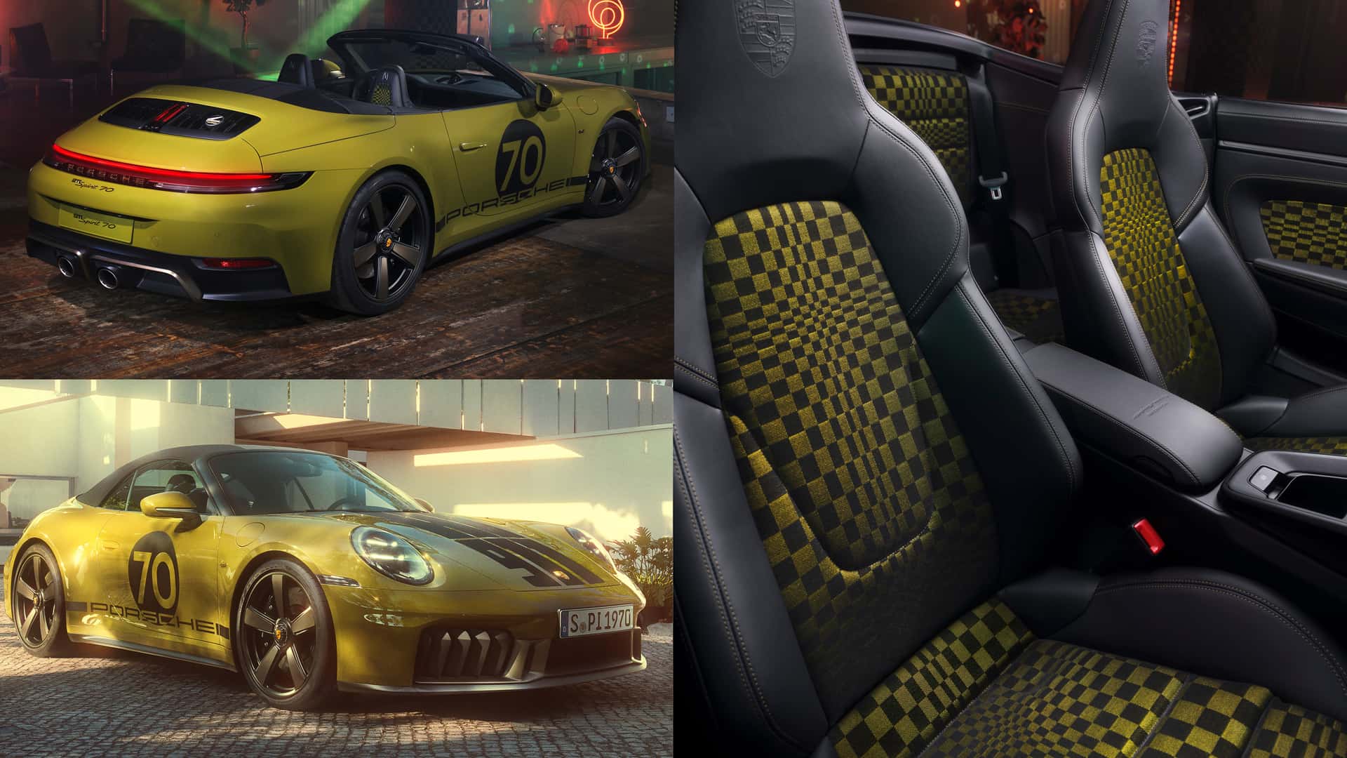 Porsche 911 Spirit 70 - Olive Neo - Édition Limitée Spark 1:18 Avec Vitrine