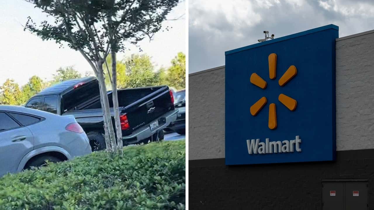 Chevy Silverado crushes Lamborghini in Florida Walmart parking lot
