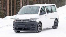 VW ID Buzz Test Mule White Spy Photos Front Angle