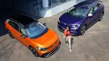 Volkswagen ID.6 CROZZ (orange) und ID.6 X (lila)