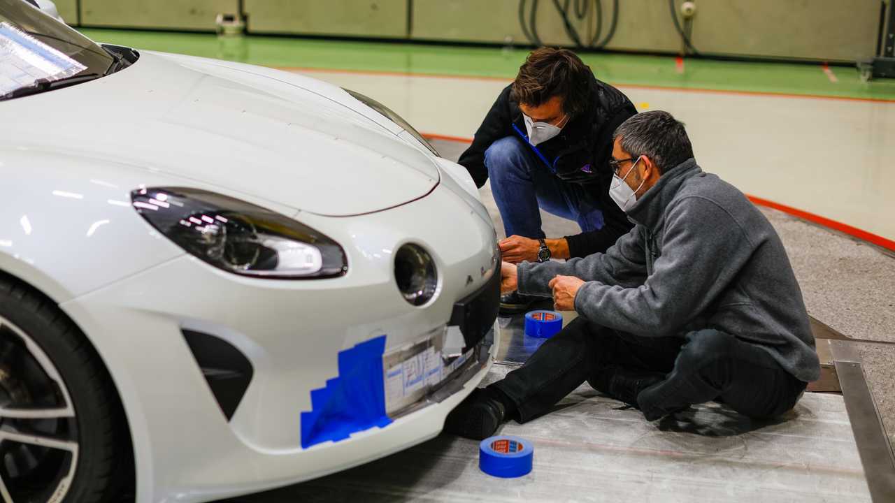 Alpine A110 en soufflerie