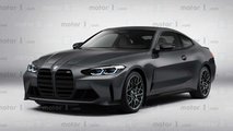 2021 BMW M4 Coupe rendering by Motor1.com