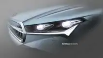 Skoda Enyaq iV: Designskizze der Scheinwerfer
