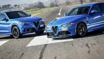 Alfa Romeo Giulia vs Alfa Romeo Stelvio drag yarışı