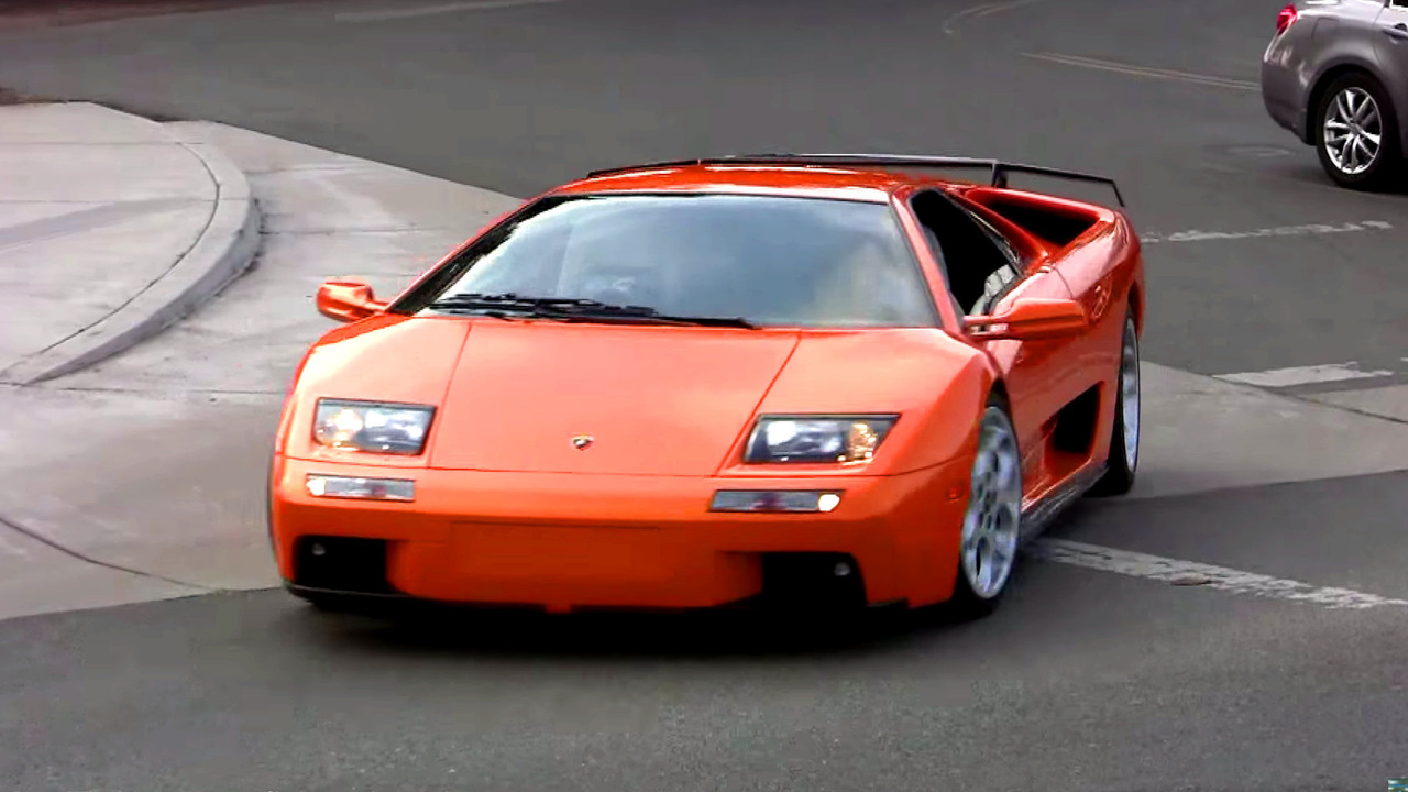 Lamborghini Diablo leaving Concorso Italiano