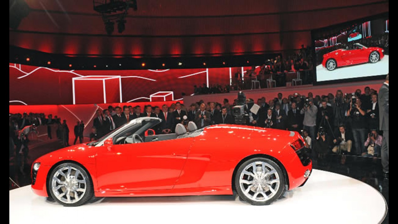 Salão de Frankfurt: Fotos do novo Audi R8 Spyder 5.2 Quattro ao vivo