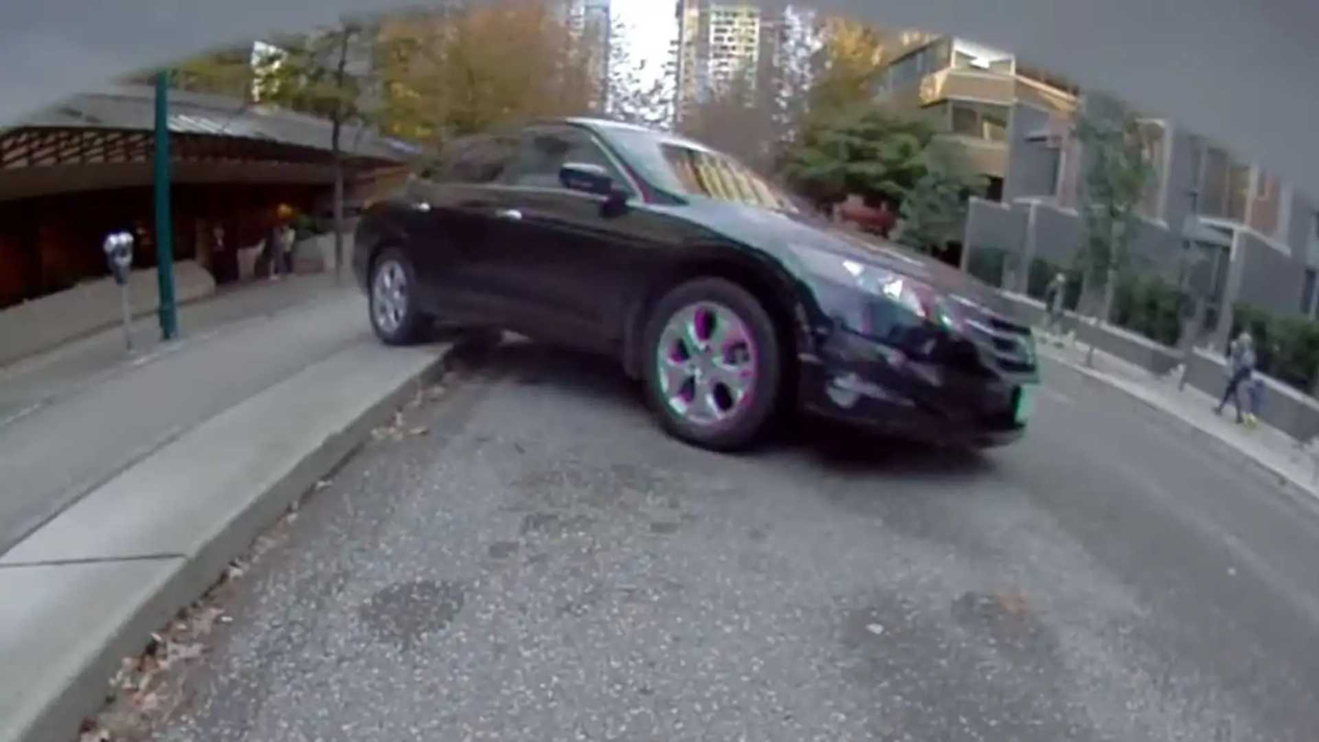 Honda Accord Flips While Parking