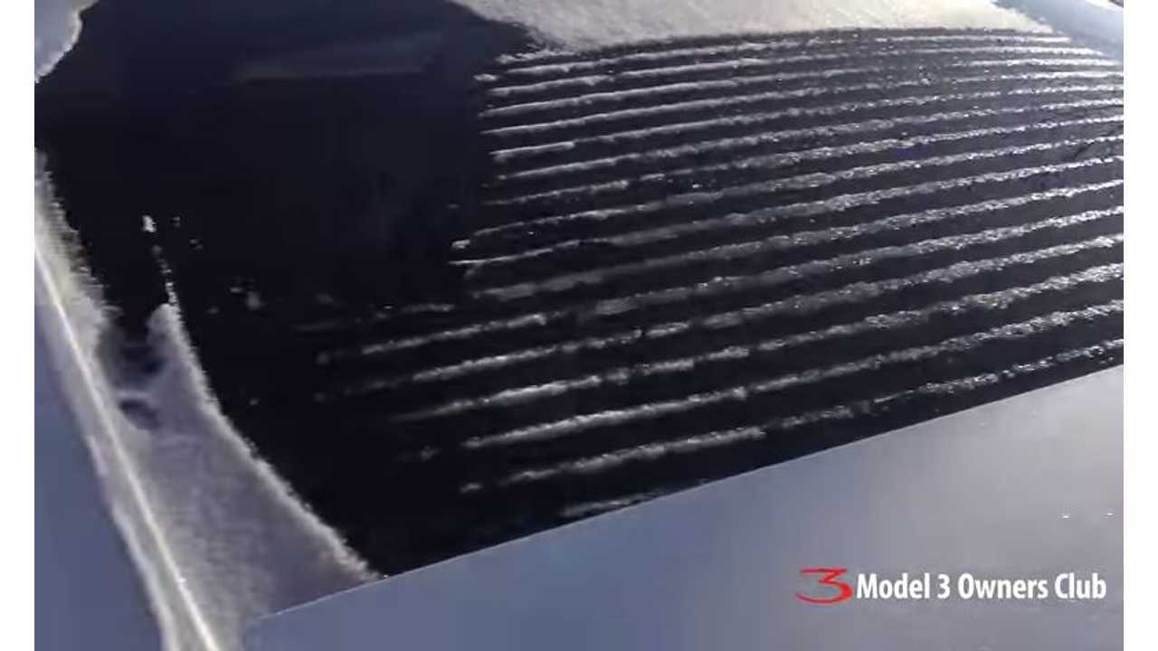 Tesla Model X defrosting during pre-heating