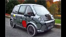 Schräge Mikrobusse