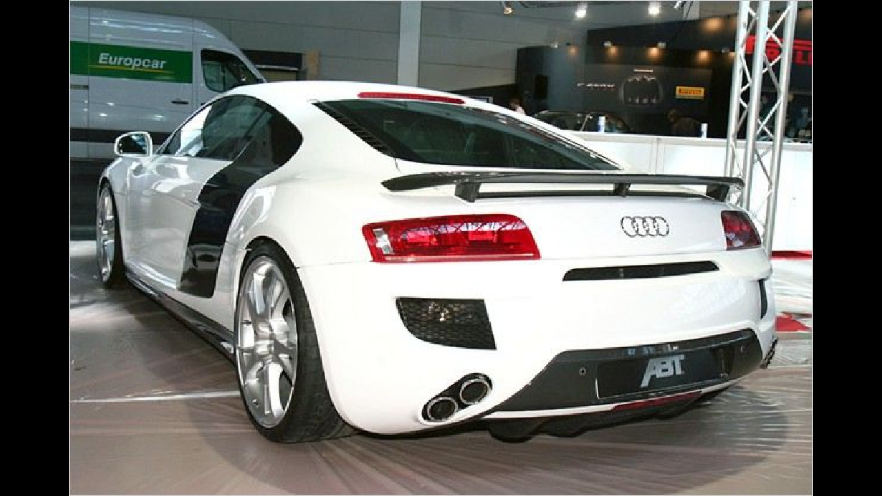 Noch in der Erprobungsphase, aber bald zu haben: Der von Abt per Kompressor auf 530 PS hochgepowerte Audi R8