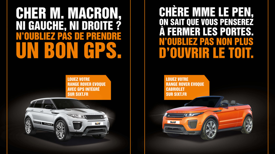 Publicité Sixt présidentielle