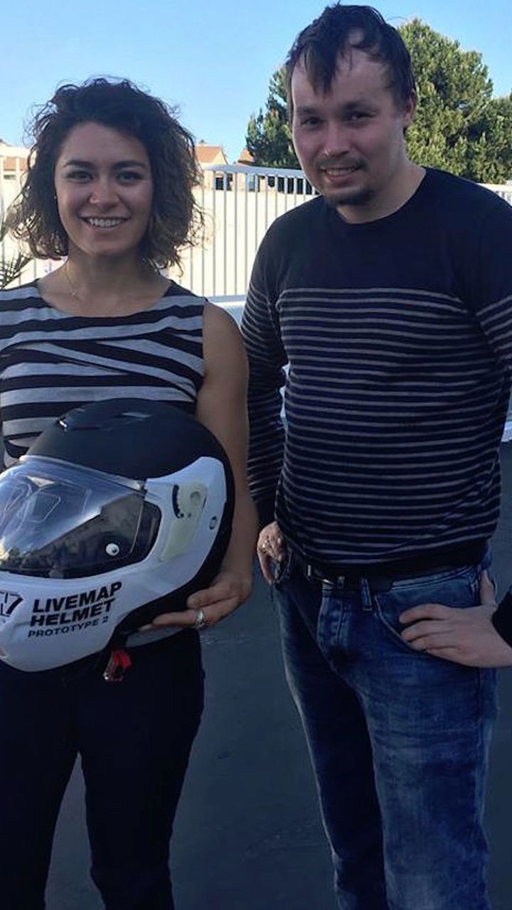 Andrew Artishchev and I posing with the LiveMap prototype.
