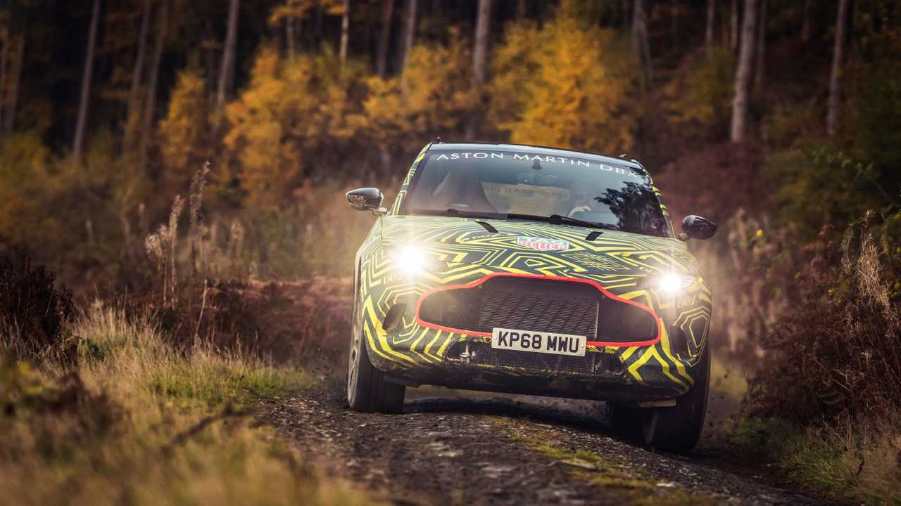 Aston Martin DBX testing in Wales