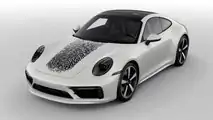 Porsche 911 with fingerprint on the hood
