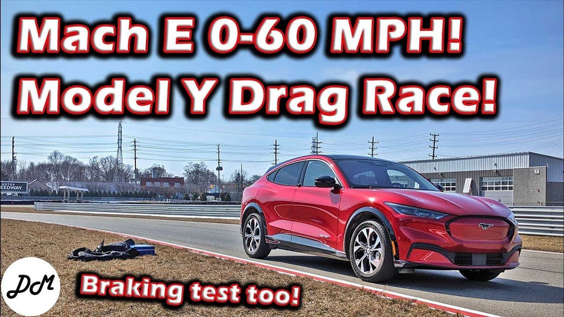 See Ford Mustang Mach-E Performance Testing And Race With Tesla Model... image