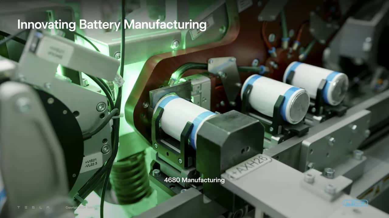Impianto di produzione di celle 4680 nella Gigafactory Tesla di Austin