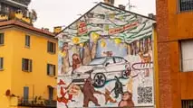 La fresque murale purificatrice d'air de Volvo à Milan Portanueva