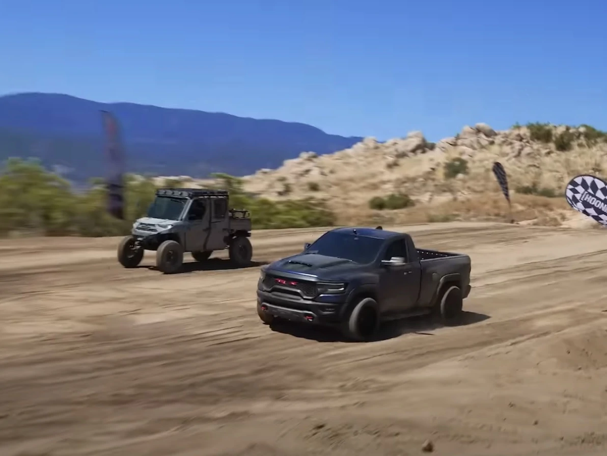 Ram TRX Shorty Does TRX Things In Off-Road Drag Race With Polaris UTV
