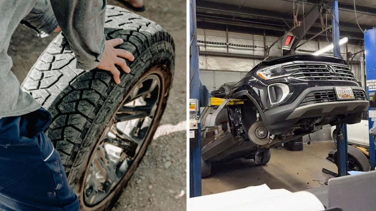  Volkswagen Driver Takes SUV for Tire Rotation