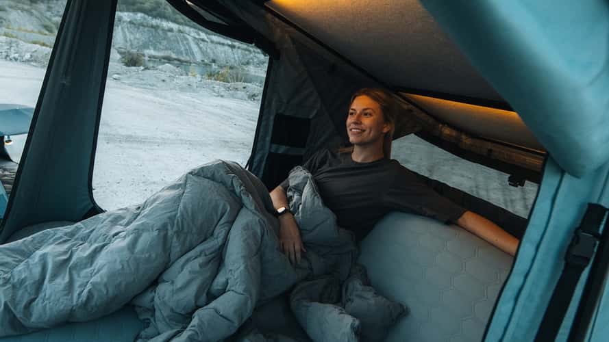 This Rooftop Tent Comes With a Freakin' Sofa