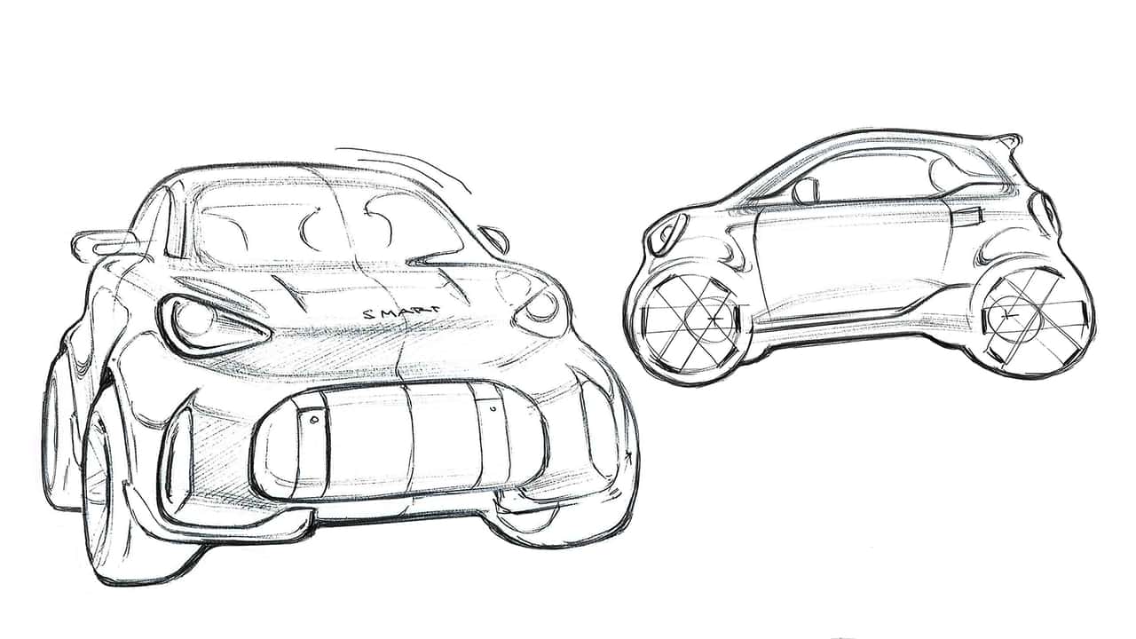 El nuevo smart biplaza, heredero del fortwo, ya se deja ver