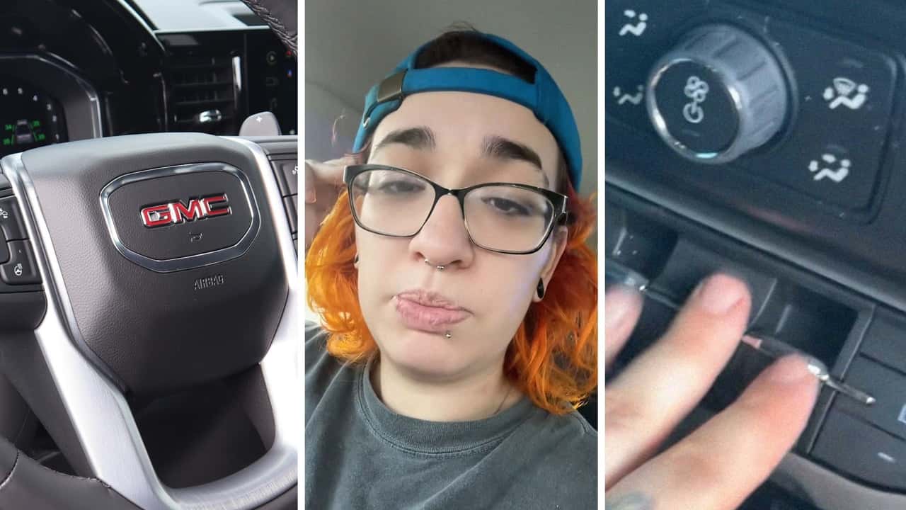 Woman Gets In A GMC Acadia.