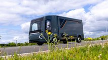 REE Automotive P7-B electric Class 3 delivery truck exterior front three-quarter view