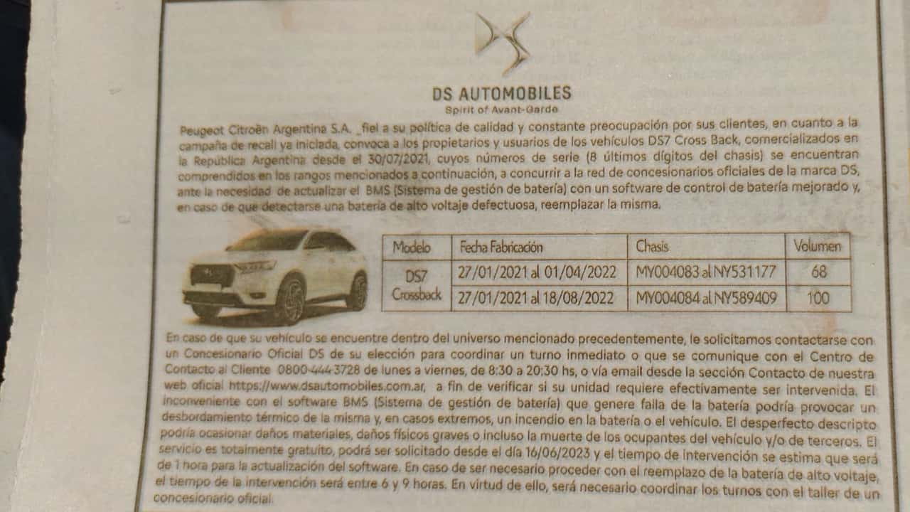 RECALL-PEUGEOT-DS-1