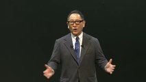 Akio Toyoda durante il suo intervento al Tokyo Auto Salon