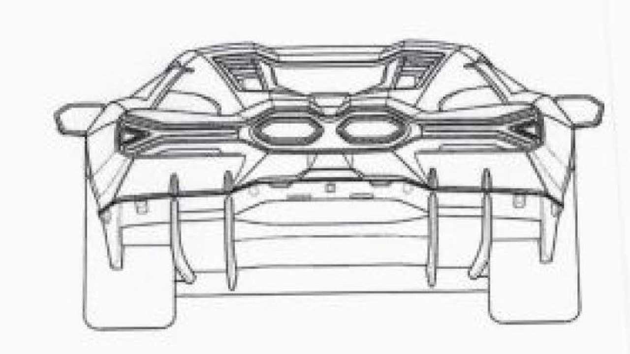 Nuova Lamborghini V12, i disegni tecnici
