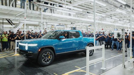 first production rivian assembly line