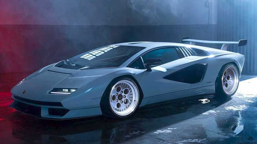 Lamborghini Countach'ın render'ları, sizi geçmişe götürecek