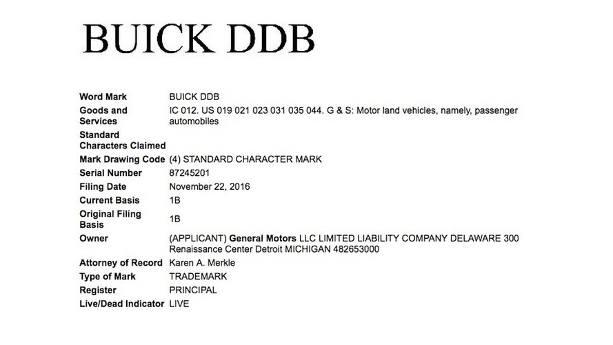Buick DDB trademark