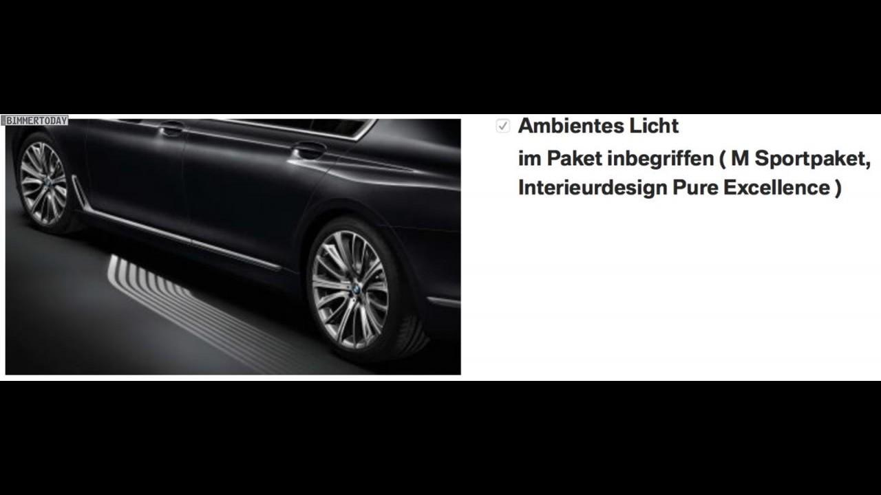 Novo BMW Série 7 2016 vaza antes de estreia em configurador online